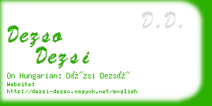 dezso dezsi business card